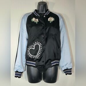COACH KEITH HARING REVERSIBLE SATIN JACKET.